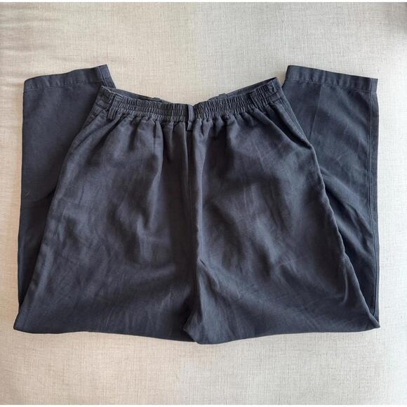 TOAST Women's Alix Italian Cotton Linen Pants Navy Blue Size 8 - Picture 4 of 10
